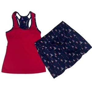 Turtle & Tees Kara Racerback Tank & Matching Skort